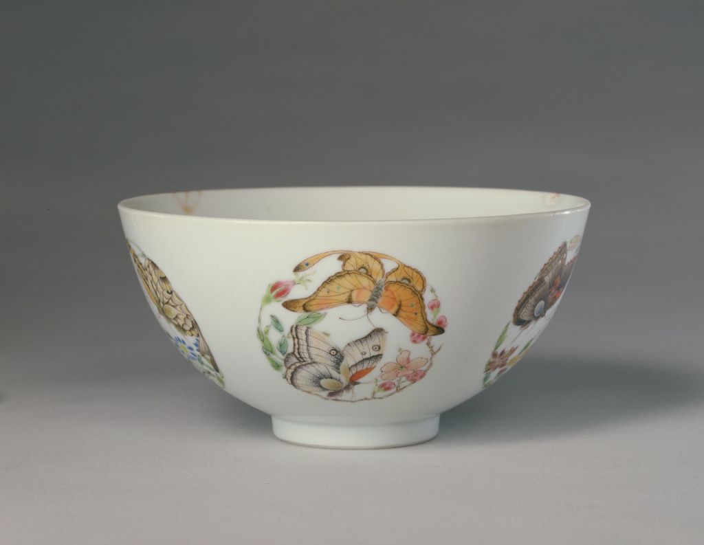 图片[1]-Pastel butterfly bowl-China Archive